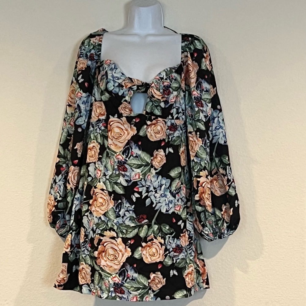 Keeping Up With Floral Long Sleeve Dress - Picture 2 of 3